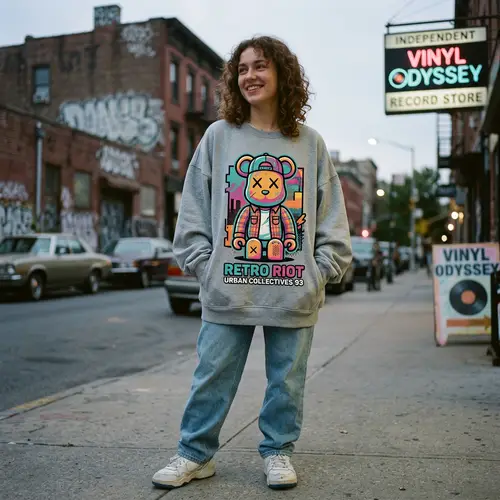 Iconic 90s Fashion: Kaws Bearbrick Sweatshirt with Unique Appeal