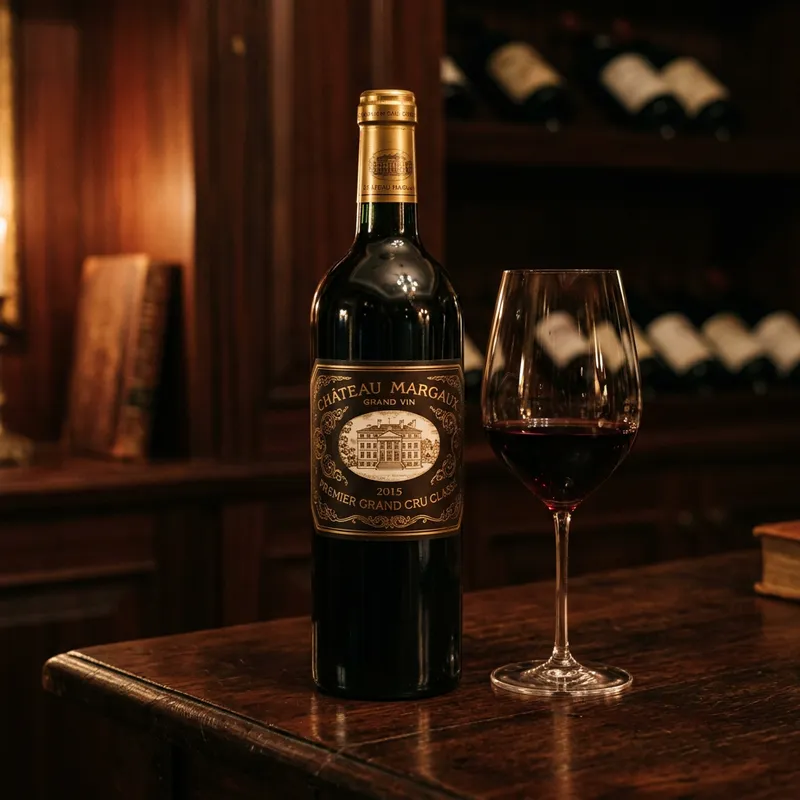 Exquisite Expensive Wine - Opulent Bottle and Glass Display