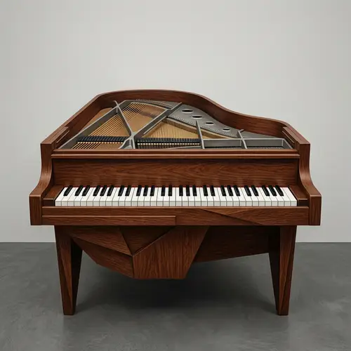 Formalism Piano Art | Abstract Representation of a Monochromatic Piano