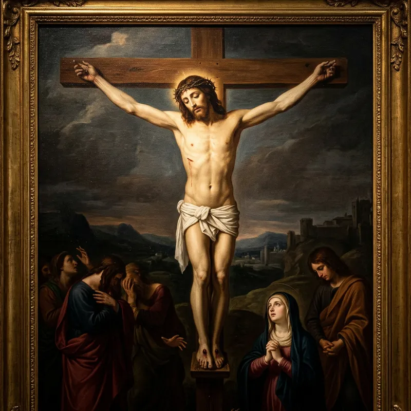 Jesus on the Cross - Serene Renaissance Art
