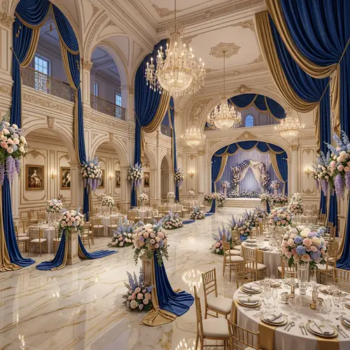 Luxurious 3D Reception Decoration | Grand Hall Floral Decor