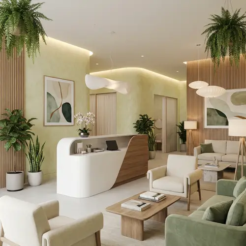 Elegant 3D Clinic Reception Decor