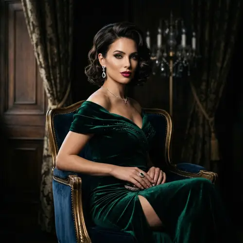 Elegant Glamour Portraits with Dramatic Lighting