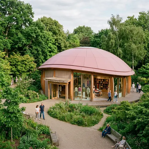 Serene Knitwear & Textile Exhibition Pavilion in Calm Shades