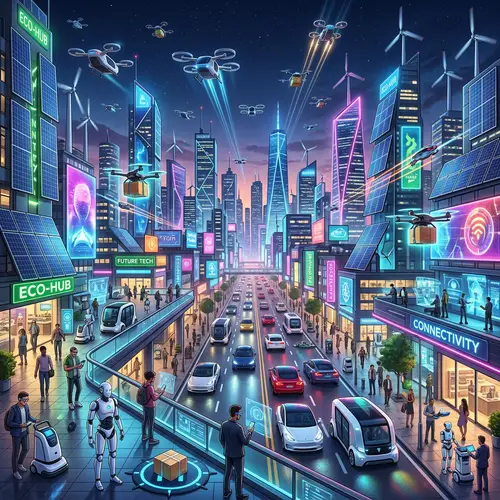 Futuristic Technology City | Sustainable Society Vision