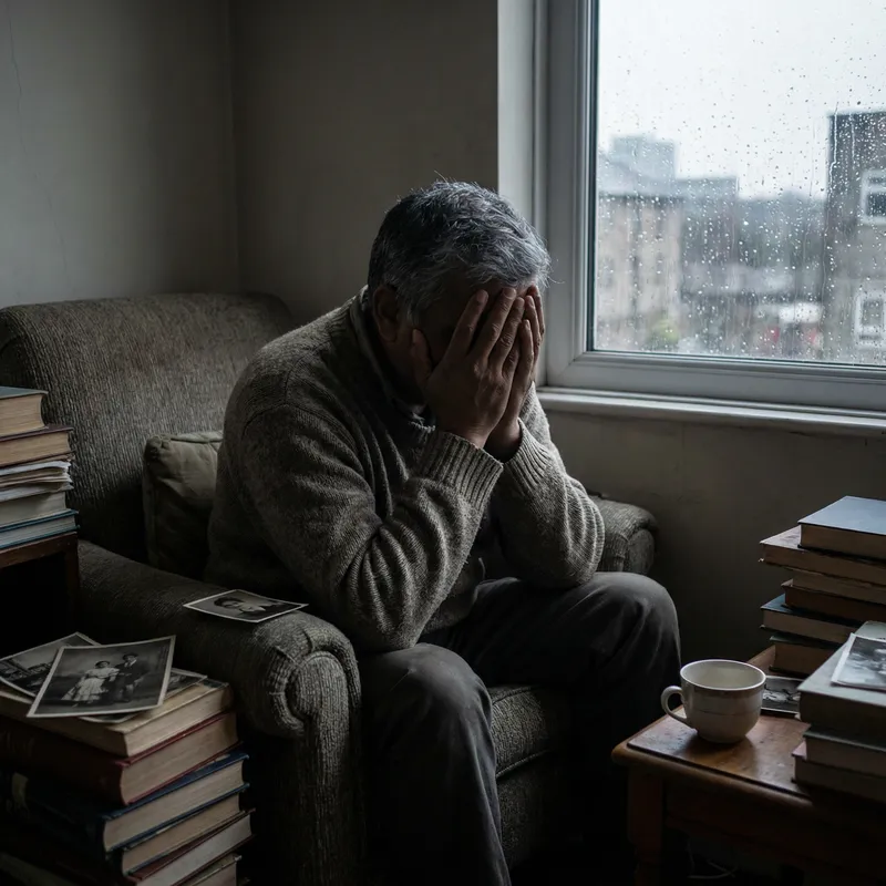 Sad Man Reflecting on Loss and Mistakes | Deep Contemplation Sad Man Reflecting on Loss and Mistakes | Deep Contemplation