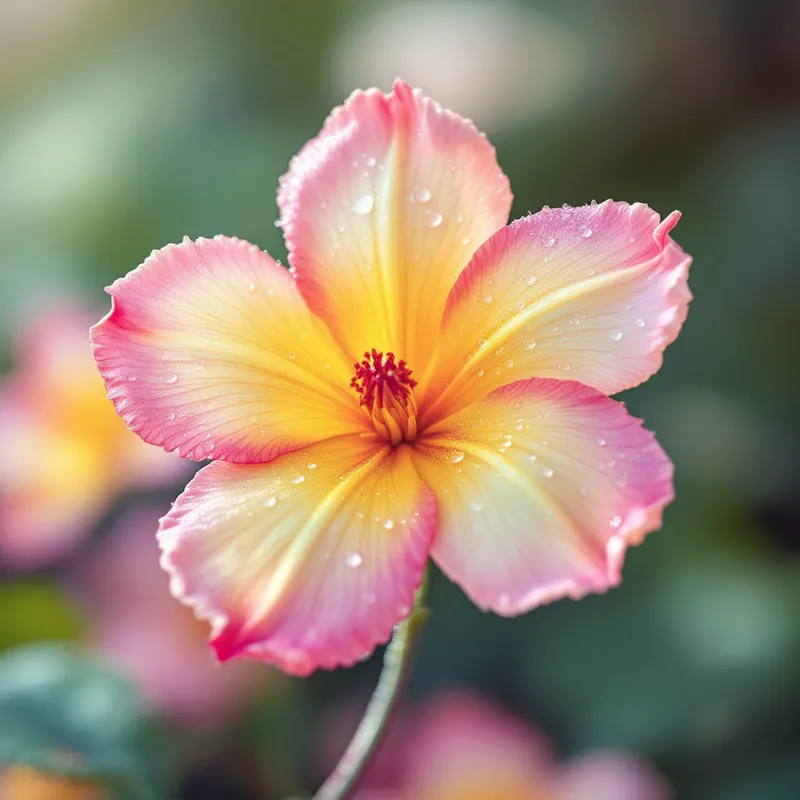 Vibrant Three-Petal Flower Image
