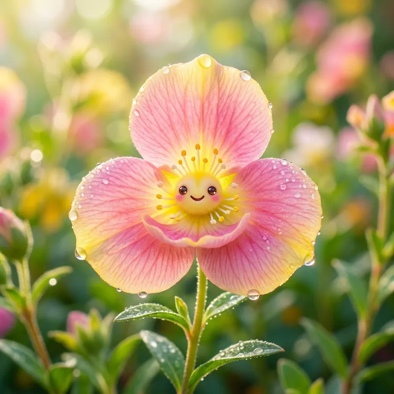 Vibrant Three-Petal Flower Image