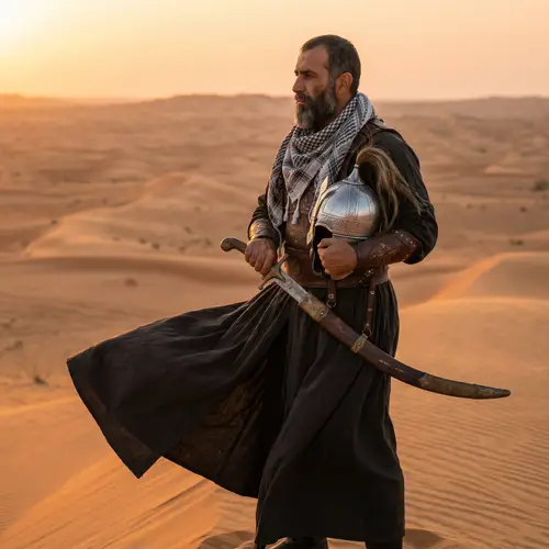 Middle-Eastern Knight in Traditional Attire