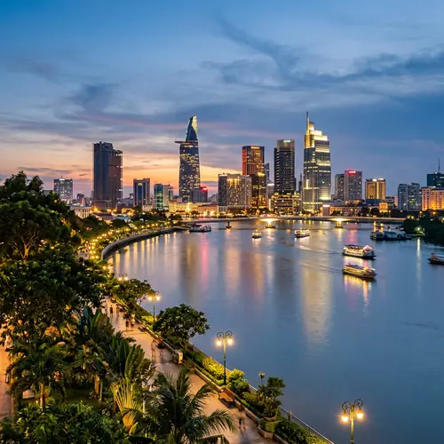 Tranquil Saigon River View at Sunset | Vietnam