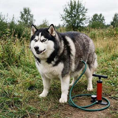 Feral Inflated Siberian Husky: Bizarrely Overblown Dog