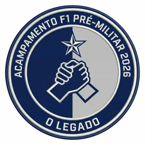 Military-Style Heraldic Emblem for Embroidery