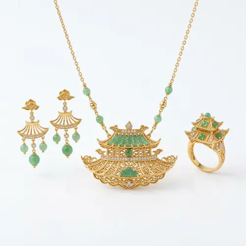 Traditional Chinese Architecture Jewelry Collection