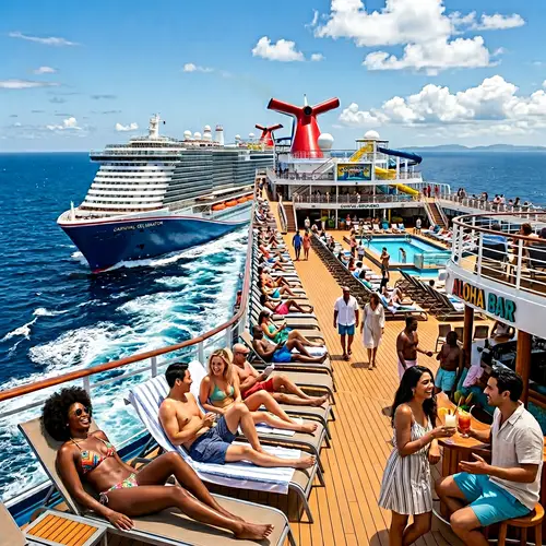 Serene Cruise Experience with Ageless Immortals - Carnival Ship Scene