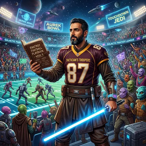 Fantasy Football Meets Science Fiction: Jedi Master Player in Interstellar Stadium