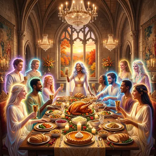 Thanksgiving Celebration by Ageless Immortals | Festive Scene