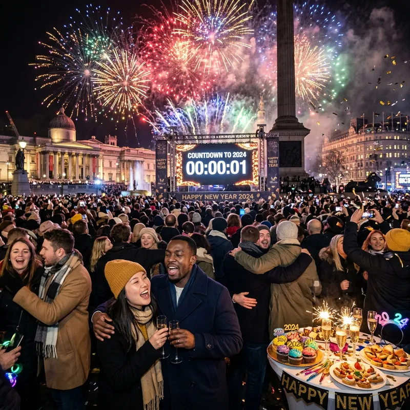 New Year 2024 Celebration: Fireworks & Countdown