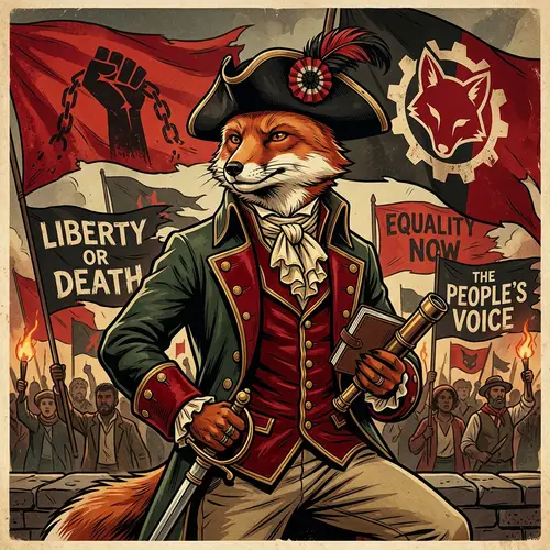 Classy Foxes: Symbol of Revolution - Artistic Interpretation