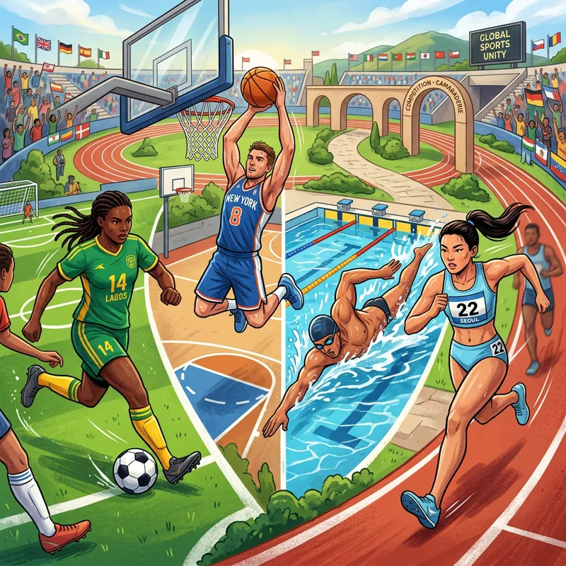 Diverse Sports: Soccer, Basketball, Swimming, Track & Field