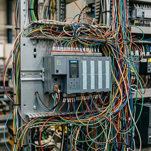 Programmable Controller Abstract Art | Colourful Wire Chaos