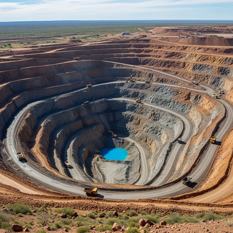 Isometric Open Pit Mine Visualization