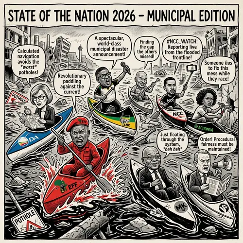 Canoe Race: Political Satire in South Africa 2026