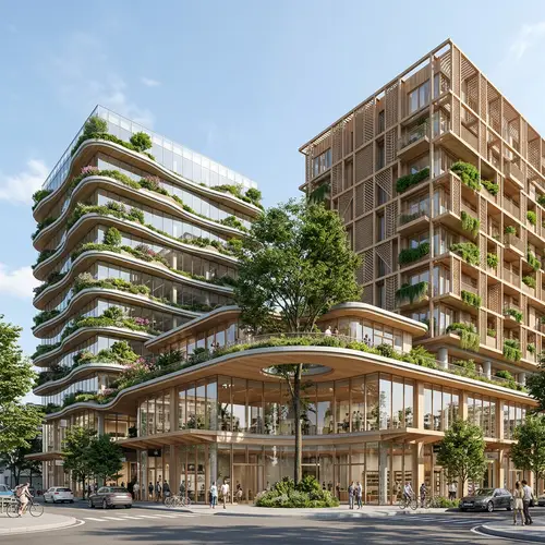 Mixed-Use Building Integrating Nature and Architecture