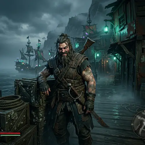 Burly Pirate Hero - Strong and Dangerous Video Game Character