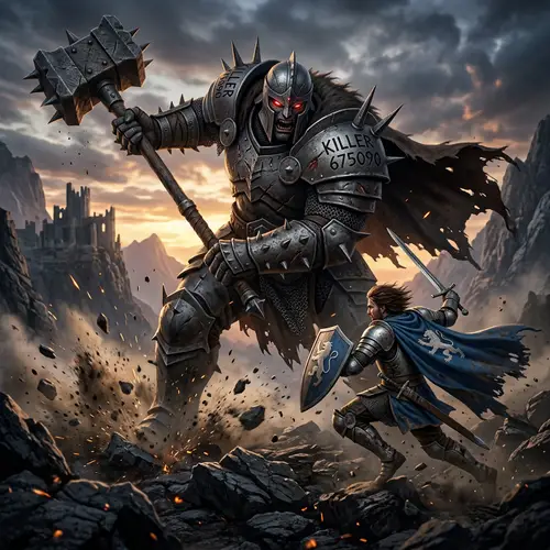 Small Strong Knight vs Gigantic Killer