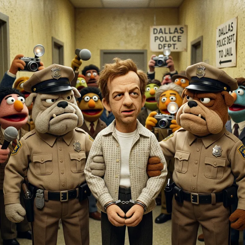 Muppet Lee Harvey Oswald Arrest Scene