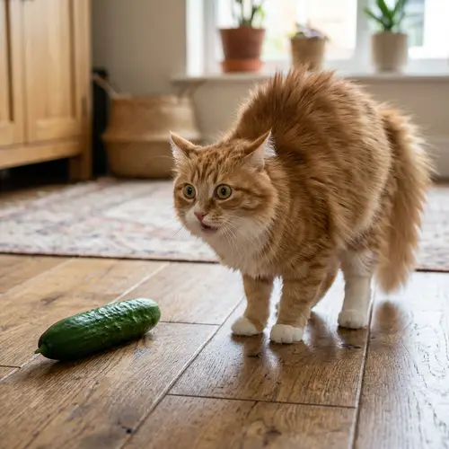 Shocked Cat Reaction to Cucumber | Cute Feline Expressions