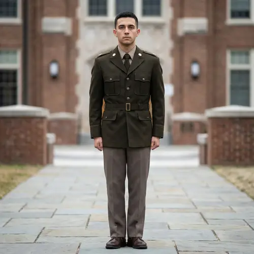 Clean Military Uniform on Disciplined Man | Brown Eyes