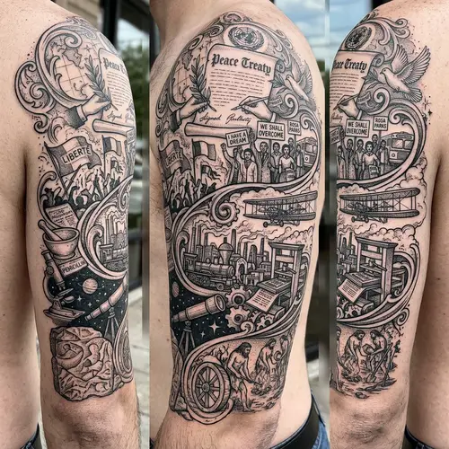 Influential Events in Humanity Tattoo Design