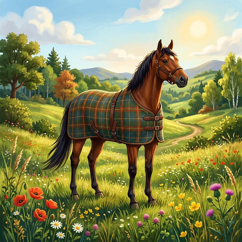 Stylish Horse in a Coat Stylish Horse in a Coat