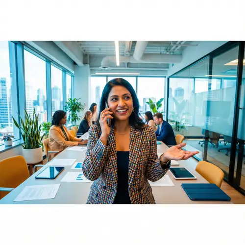 Dynamic South Asian Realtor In Modern Office | Professional Genre