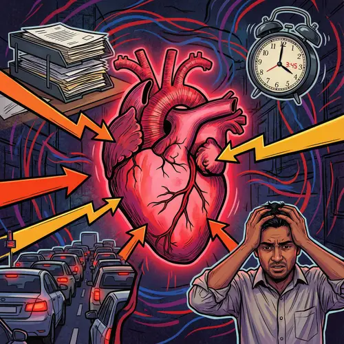 Dynamic Human Heart Concept Art | High Blood Pressure Illustration