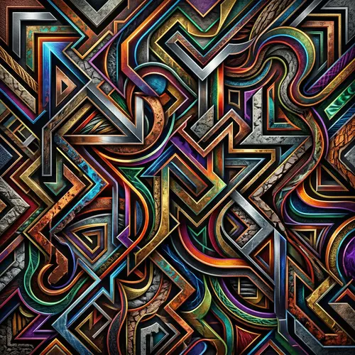 Abstract Edges Art: Captivating Patterns in Vibrant Colors