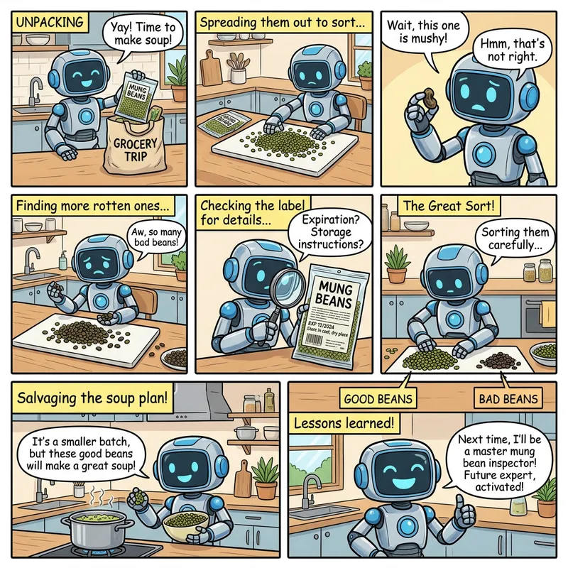 Robo's Mung Bean Quality Control Journey | A Comic Strip Tale