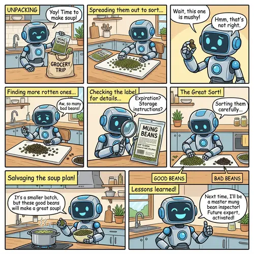 Robo's Mung Bean Inspection Adventure | Comic Strip