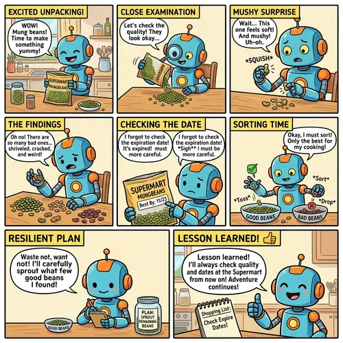 Robo's Mung Bean Adventure: A Robot's Kitchen Lesson