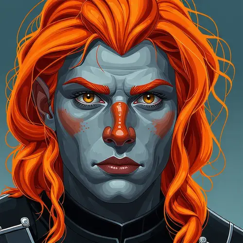 Firbolg Paladin Portrait - Light Orange Hair