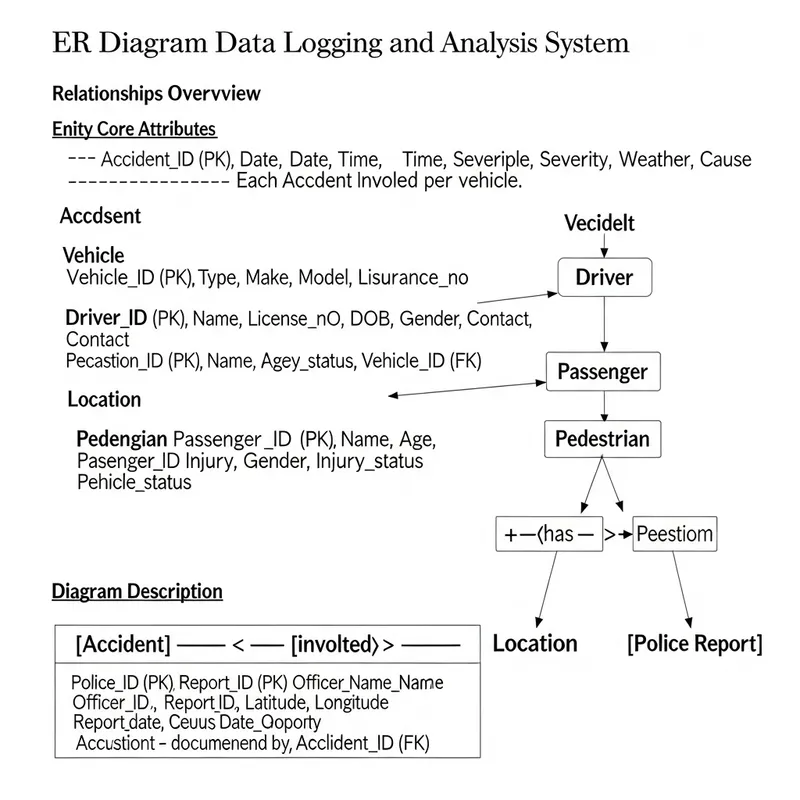 Road Accident Data Logging ER Diagram