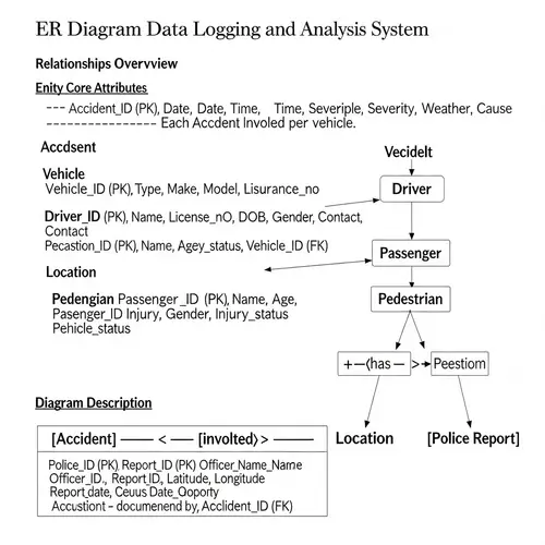Road Accident Data Logging ER Diagram