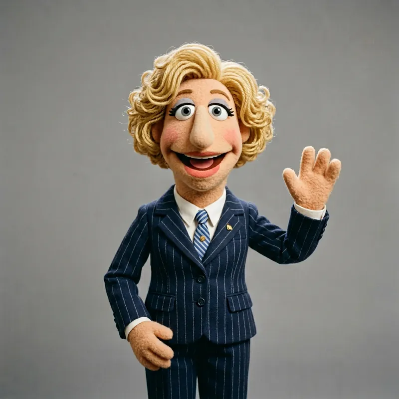 Whimsical Muppet Character Inspired by a Woman