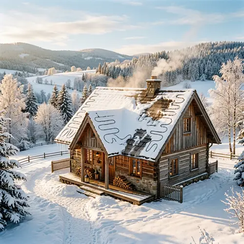 Rustic Country House in Winter Landscape | Cozy Winter Retreat