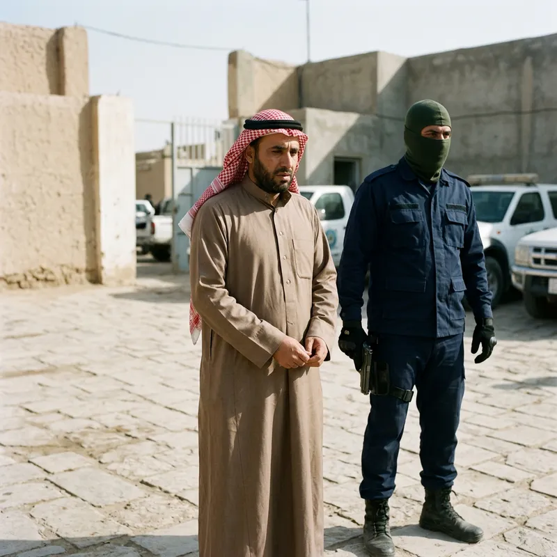 Amin and Executioner with Pistol - Middle-Eastern Man Named Amin