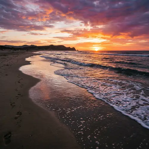 Serene Ocean Landscape at Sunset