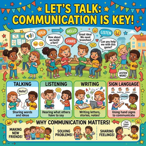Let's Talk: Communication is Key! | Educational Poster