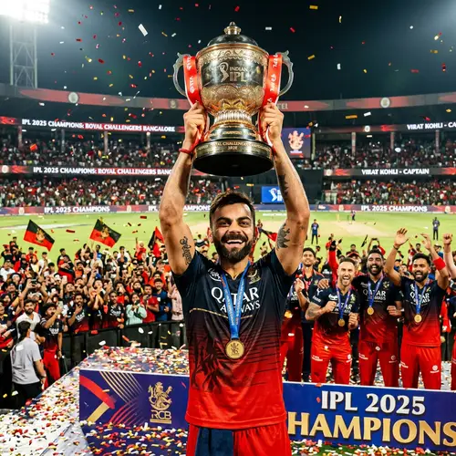 Virat Kohli Lifts 2025 IPL Cup: RCB's Glory Moment