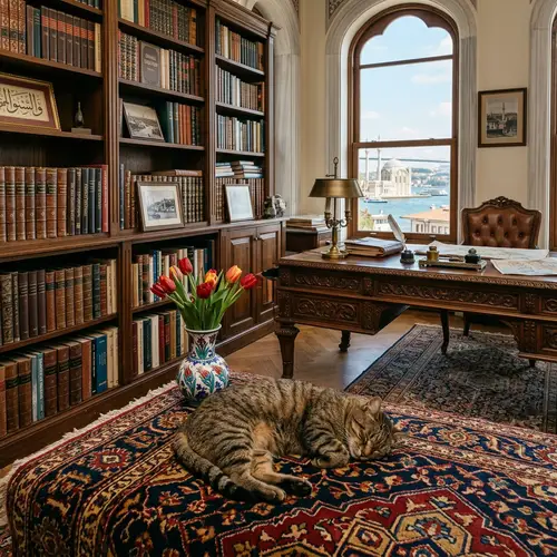 Turkish Cat History: Cultural Room with Recep Tayyip Erdoğan Cats